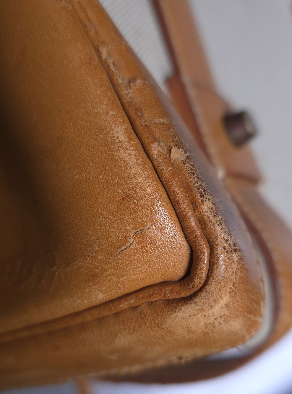 Hermès Drag Beige Canvas and Tan Leather Travel Bag - Picture 13 of 16